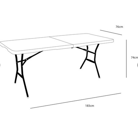 table pliante lifetime taille