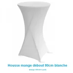 housse blanche mange debout 80cm