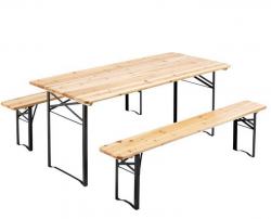 Ensemble table et banc bois