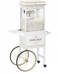 location machine pop corn blanche avec chariot